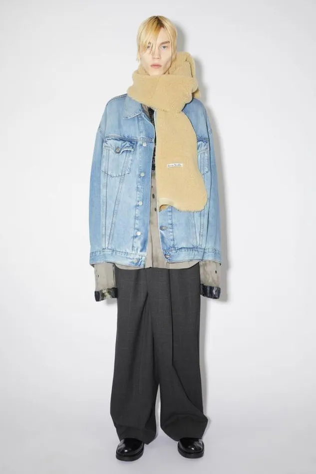 Acne Studios Outerwear Man Loose Fit Denim JacketPersonalise It Light Blue