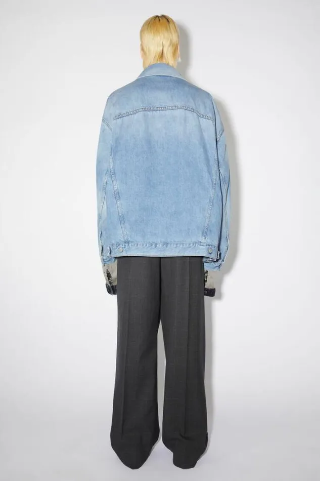 Acne Studios Outerwear Man Loose Fit Denim JacketPersonalise It Light Blue