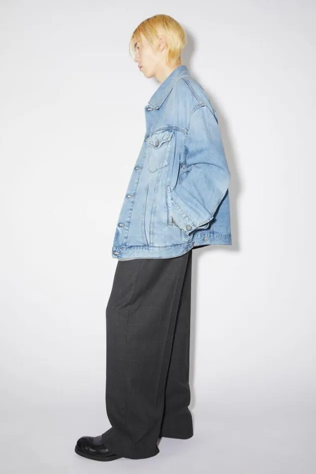 Acne Studios Outerwear Man Loose Fit Denim JacketPersonalise It Light Blue