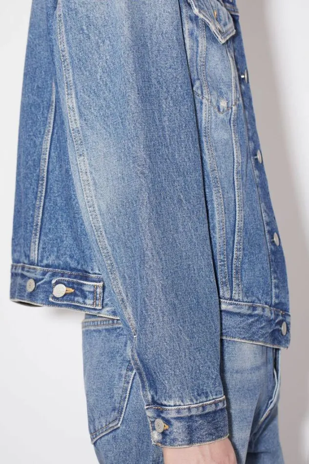 Acne Studios Outerwear Man Regular Fit Denim Jacket Mid Blue