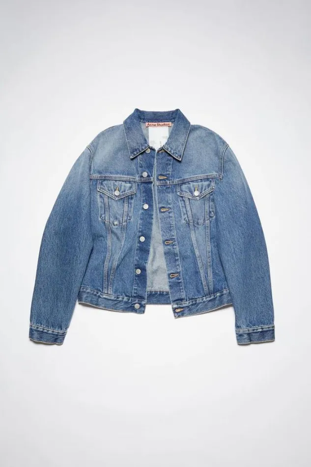 Acne Studios Outerwear Man Regular Fit Denim Jacket Mid Blue