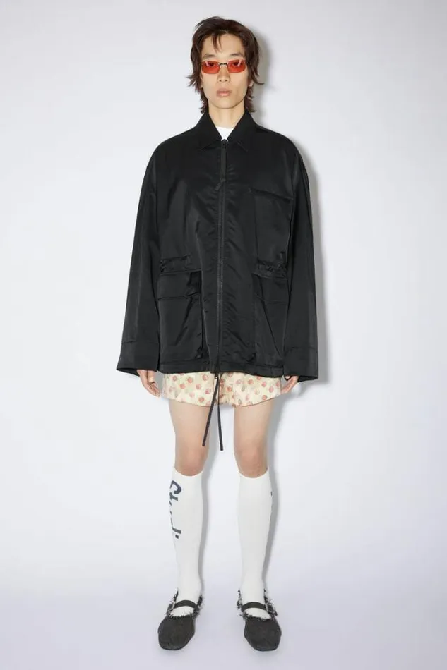 Acne Studios Outerwear Man Satin Jacket Black