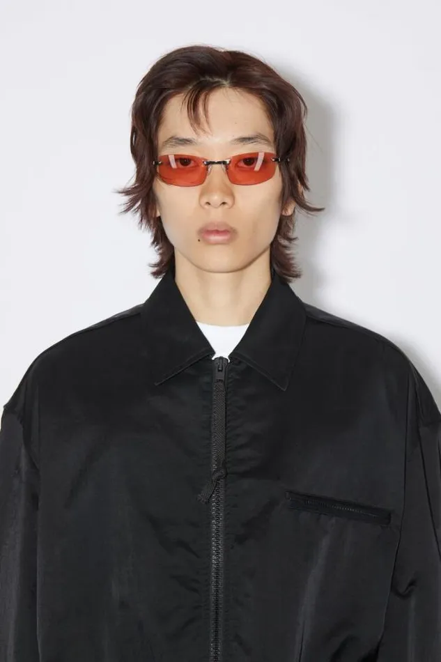 Acne Studios Outerwear Man Satin Jacket Black