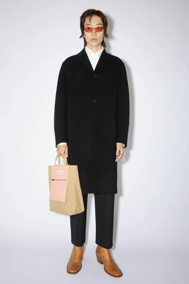 Acne Studios Outerwear Man Single Breasted Coat Black