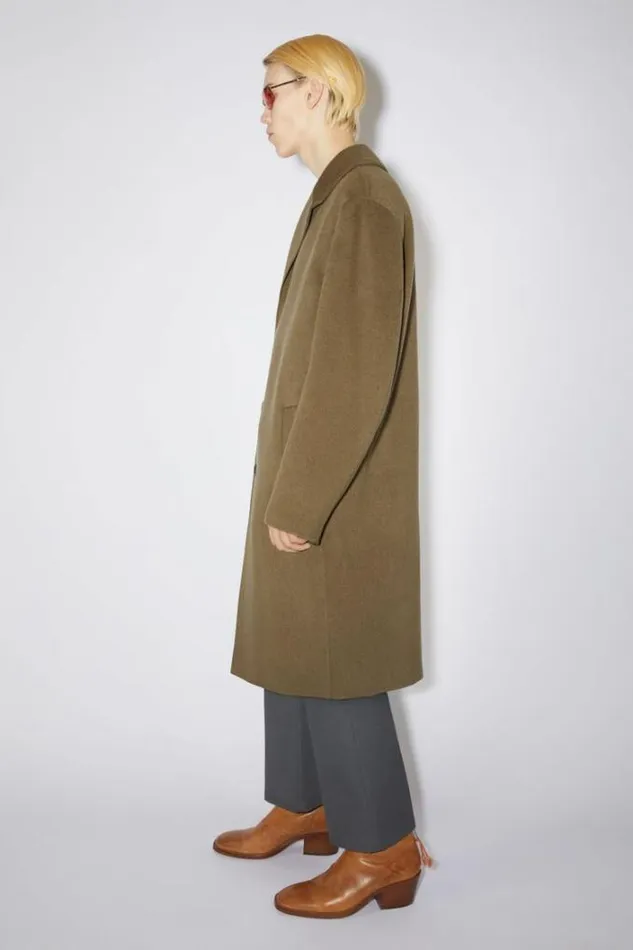 Acne Studios Outerwear Man Single Breasted Coat Khaki Green