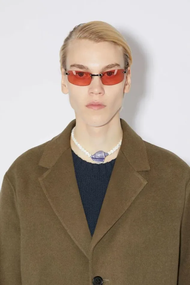 Acne Studios Outerwear Man Single Breasted Coat Khaki Green