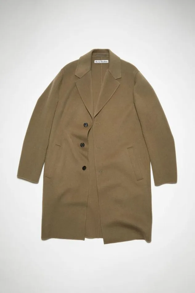 Acne Studios Outerwear Man Single Breasted Coat Khaki Green