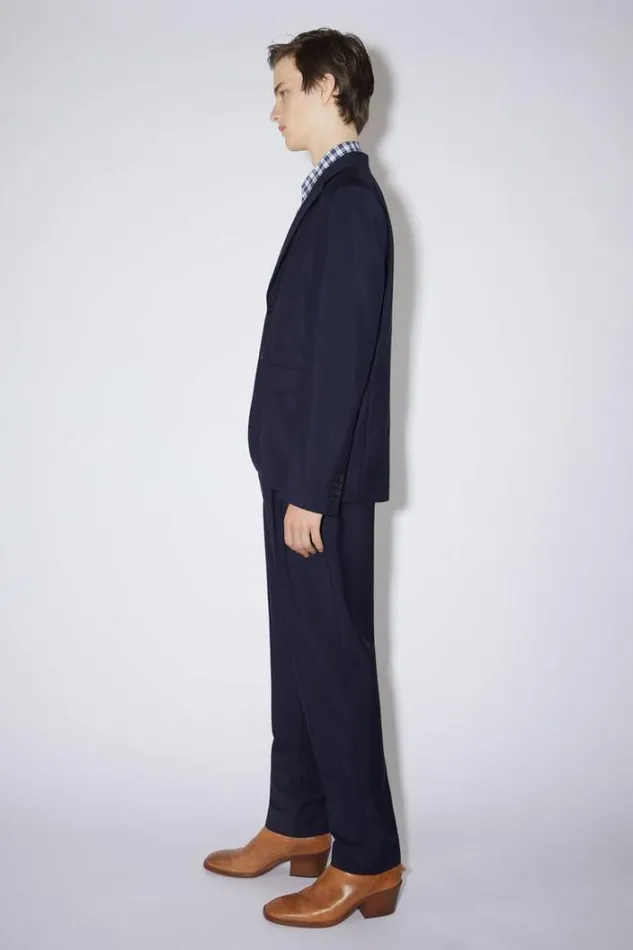 Acne Studios Outerwear Man Single Breasted Suit Jacket Dark Navy
