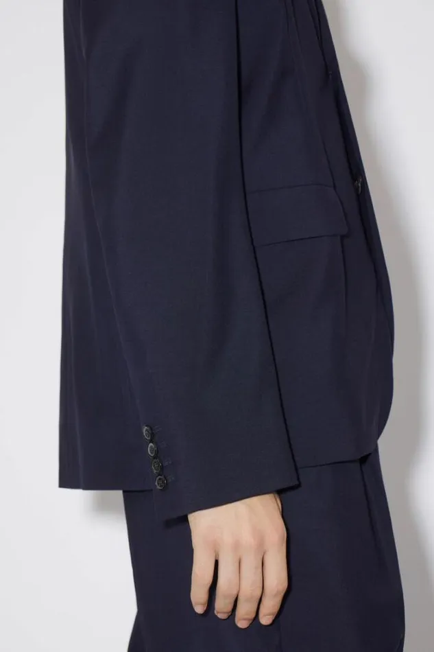 Acne Studios Outerwear Man Single Breasted Suit Jacket Dark Navy