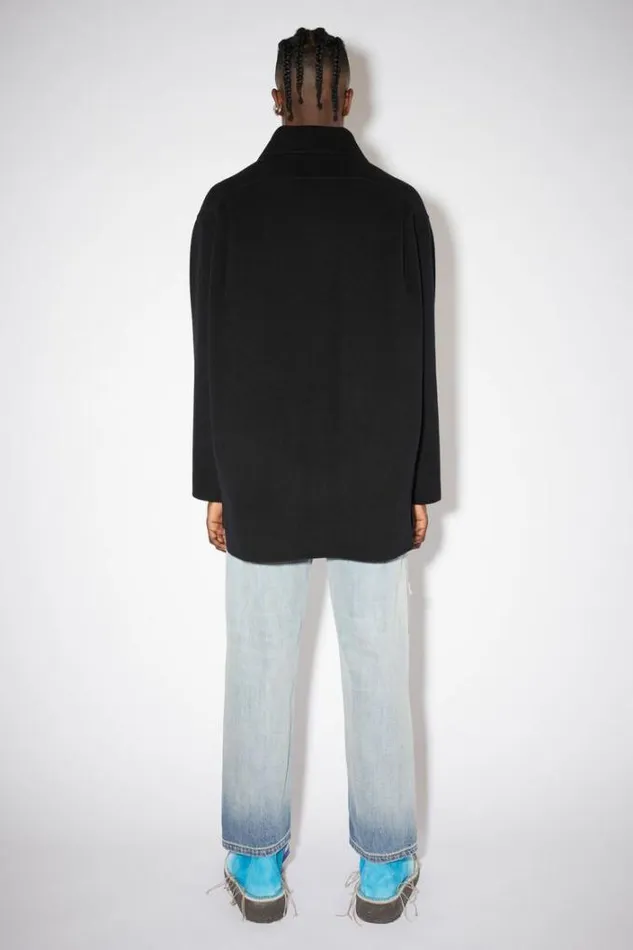 Acne Studios Outerwear Man Wool Shirt Jacket Black