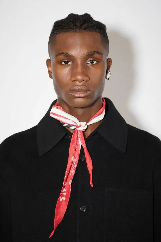 Acne Studios Outerwear Man Wool Shirt Jacket Black