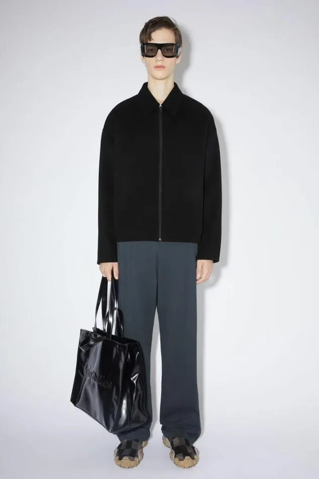 Acne Studios Outerwear Man Wool Zipper Jacket Black