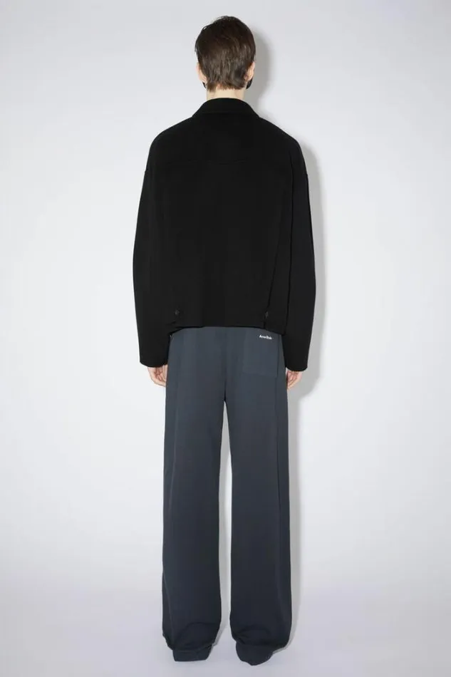 Acne Studios Outerwear Man Wool Zipper Jacket Black
