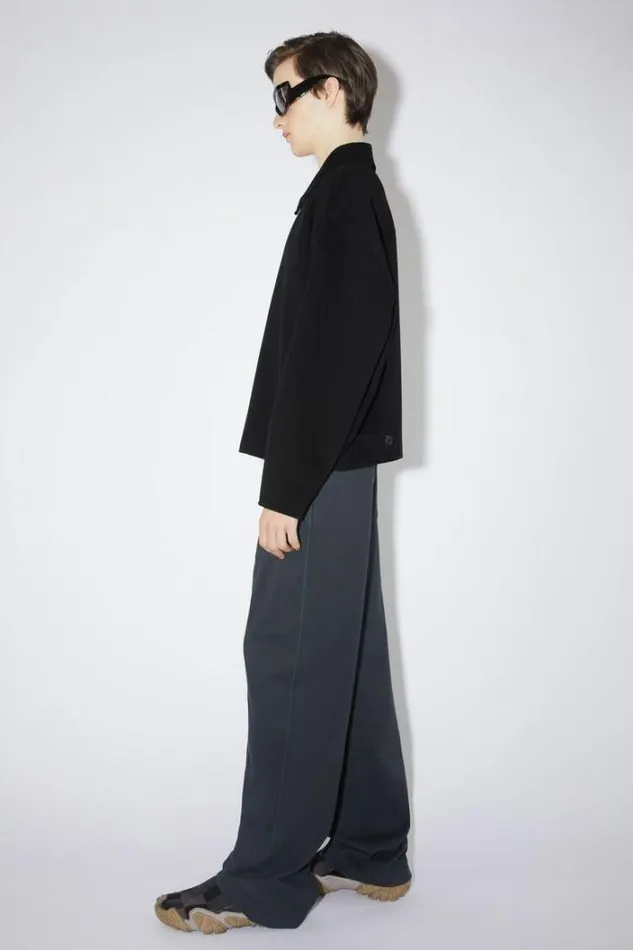Acne Studios Outerwear Man Wool Zipper Jacket Black