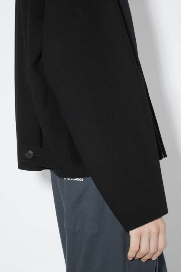 Acne Studios Outerwear Man Wool Zipper Jacket Black