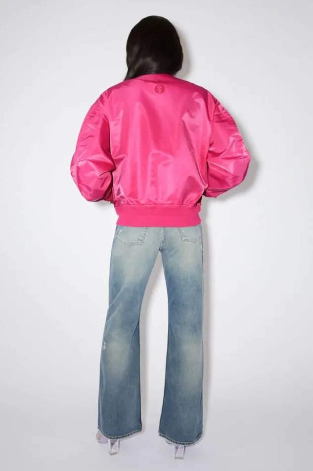 Acne Studios Outerwear Woman Bomber Jacket Magenta Pink