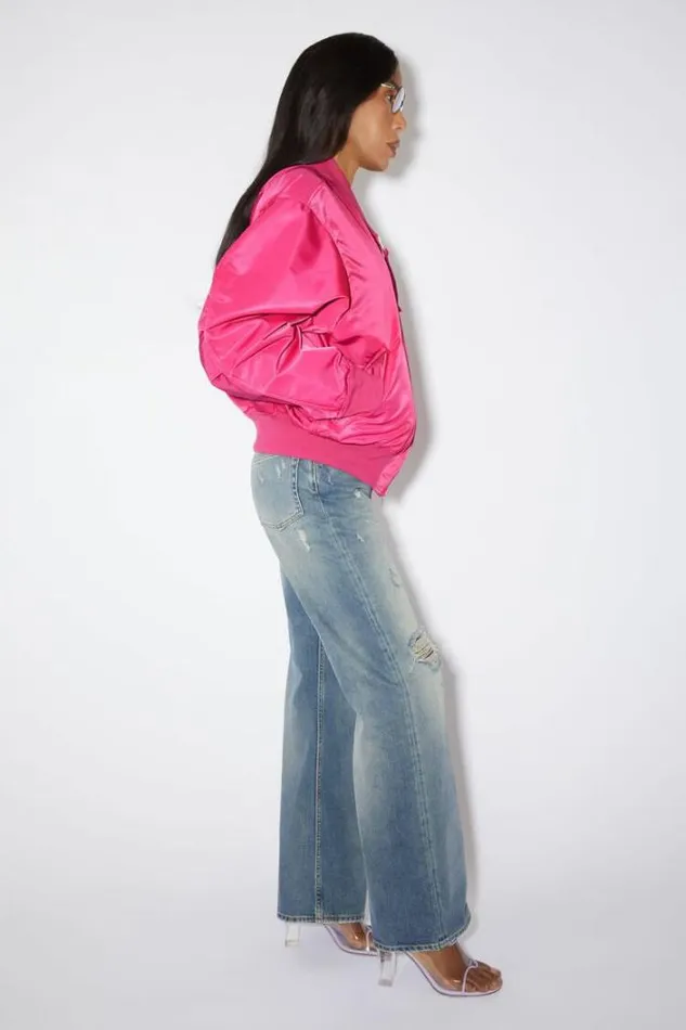 Acne Studios Outerwear Woman Bomber Jacket Magenta Pink