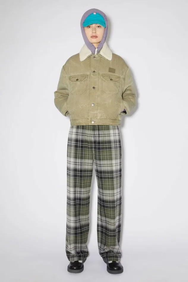 Acne Studios Outerwear Woman Canvas Padded JacketUnisex Khaki Beige