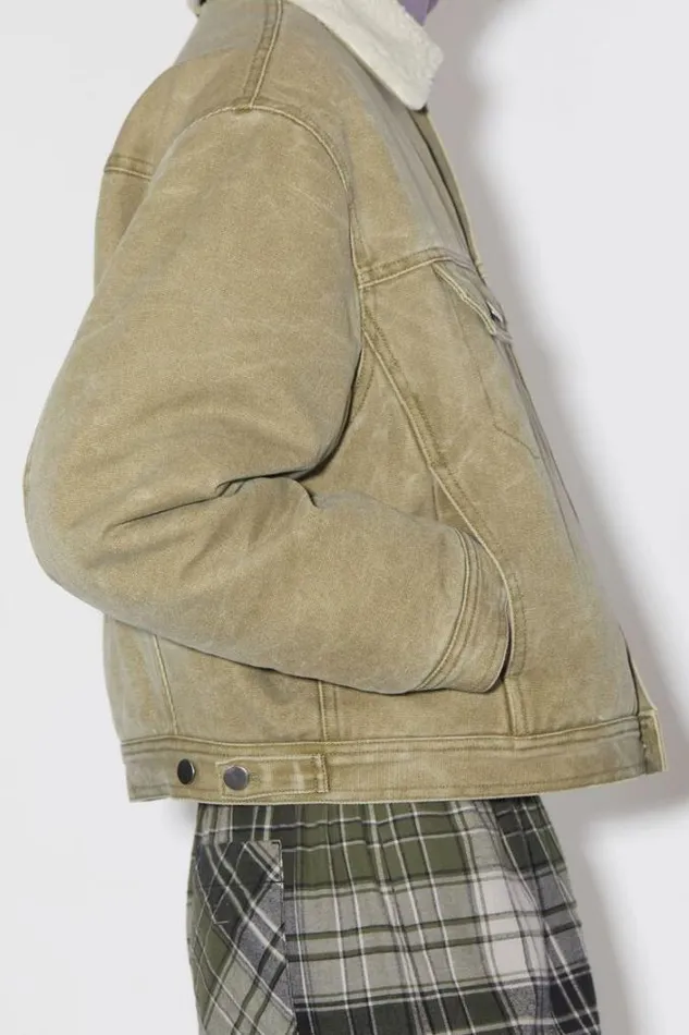 Acne Studios Outerwear Woman Canvas Padded JacketUnisex Khaki Beige