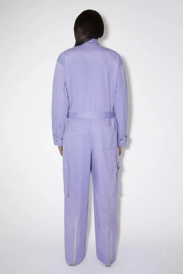Acne Studios Outerwear Woman Cargo Jumpsuit Light Purple