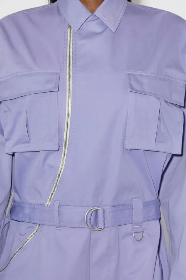 Acne Studios Outerwear Woman Cargo Jumpsuit Light Purple