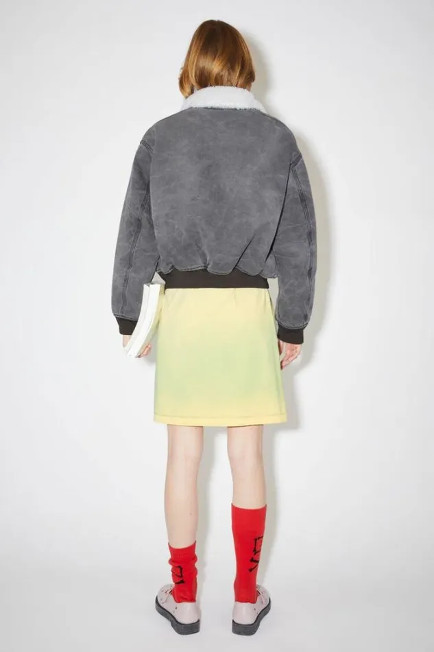 Acne Studios Outerwear Woman Cotton Canvas Bomber JacketUnisex Carbon Grey