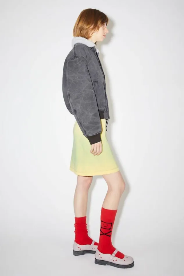 Acne Studios Outerwear Woman Cotton Canvas Bomber JacketUnisex Carbon Grey