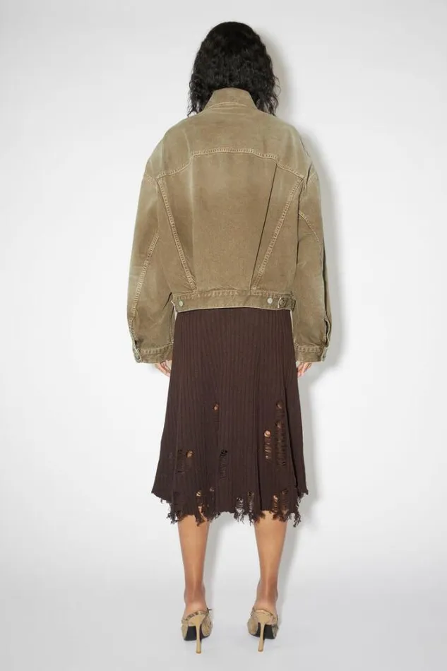 Acne Studios Outerwear Woman Denim Jacket 8211 Oversized Fit Beige
