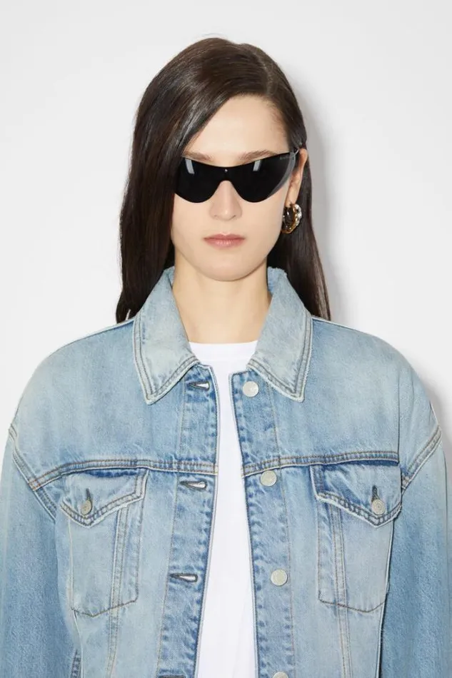 Acne Studios Outerwear Woman Denim Jacket 8211 Regular Fit Light Blue