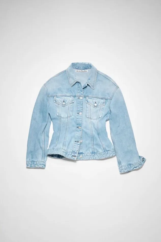 Acne Studios Outerwear Woman Denim Jacket 8211 Regular Fit Light Blue