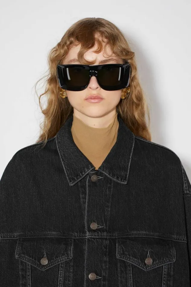 Acne Studios Outerwear Woman Denim Jacket Black