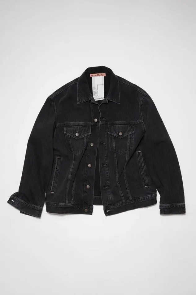 Acne Studios Outerwear Woman Denim Jacket Black