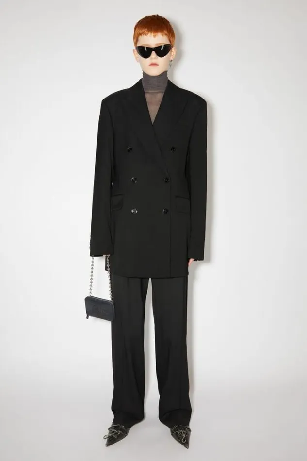 Acne Studios Outerwear Woman Doublebreasted Suit Jacket Black