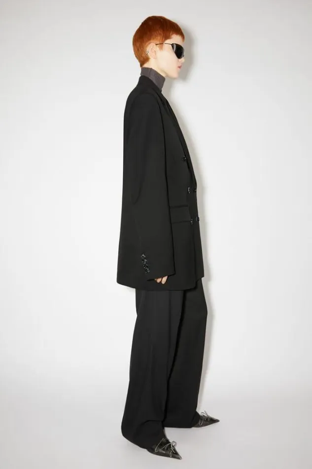 Acne Studios Outerwear Woman Doublebreasted Suit Jacket Black