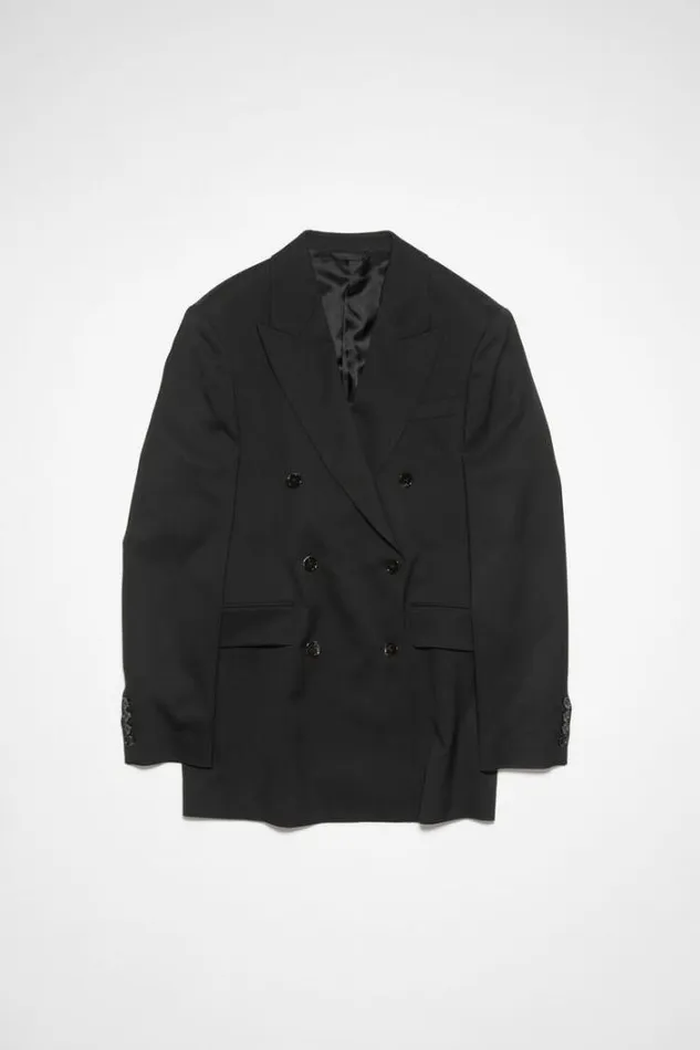 Acne Studios Outerwear Woman Doublebreasted Suit Jacket Black
