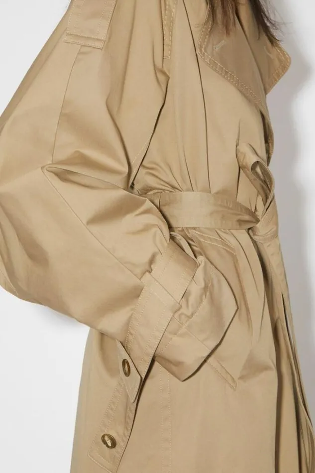 Acne Studios Outerwear Woman Doublebreasted Trench Coat Cold Beige