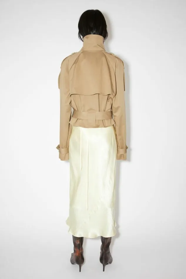 Acne Studios Outerwear Woman Doublebreasted Trench Jacket Cold Beige