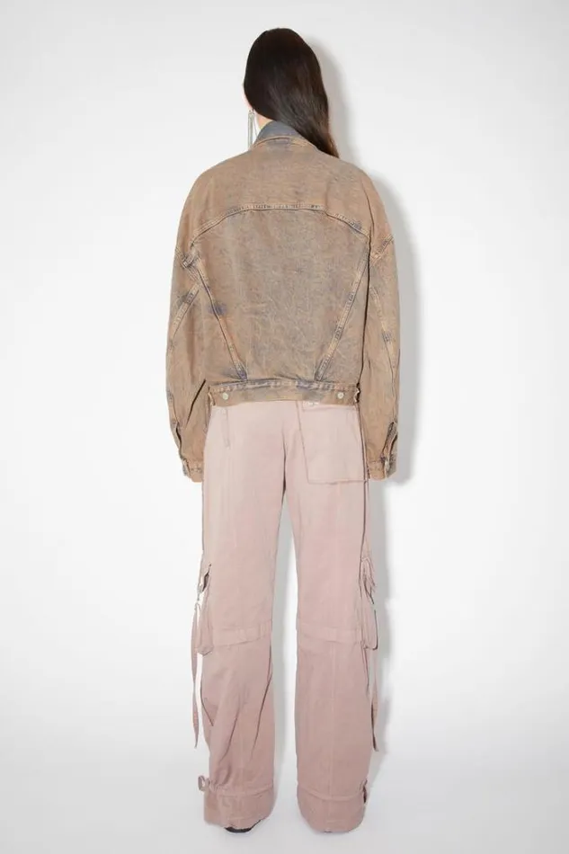 Acne Studios Outerwear Woman Exaggerated Fit Denim Jacket 8211 Morris Light PinkGrey