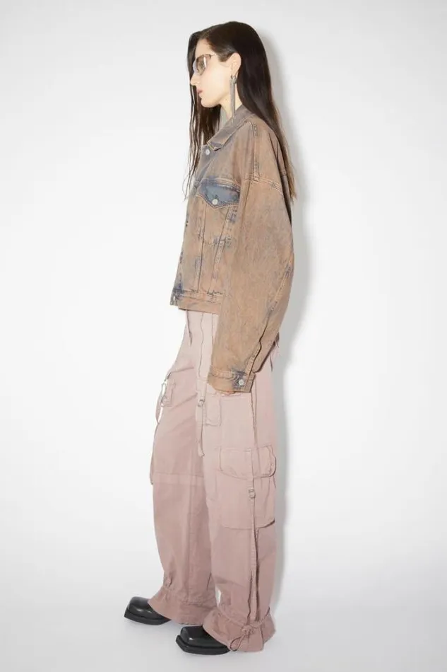 Acne Studios Outerwear Woman Exaggerated Fit Denim Jacket 8211 Morris Light PinkGrey