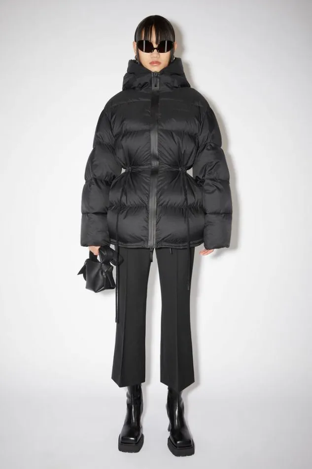 Acne Studios Outerwear Woman Hooded Puffer Jacket Black