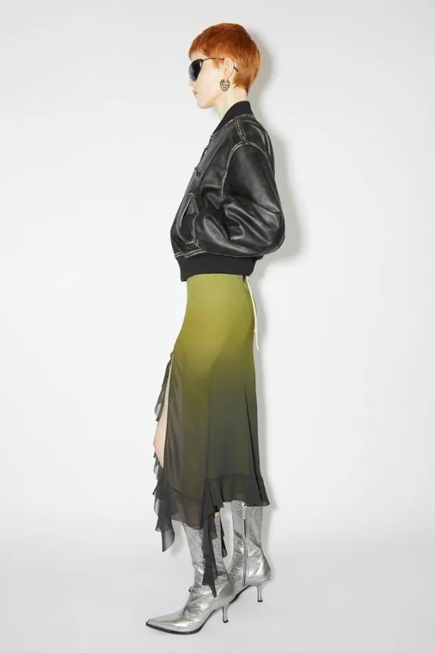 Acne Studios Outerwear Woman Leather Bomber Jacket Black
