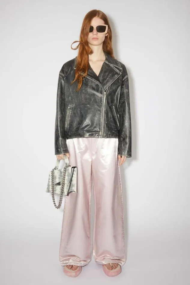 Acne Studios Outerwear Woman Leather Jacket Black