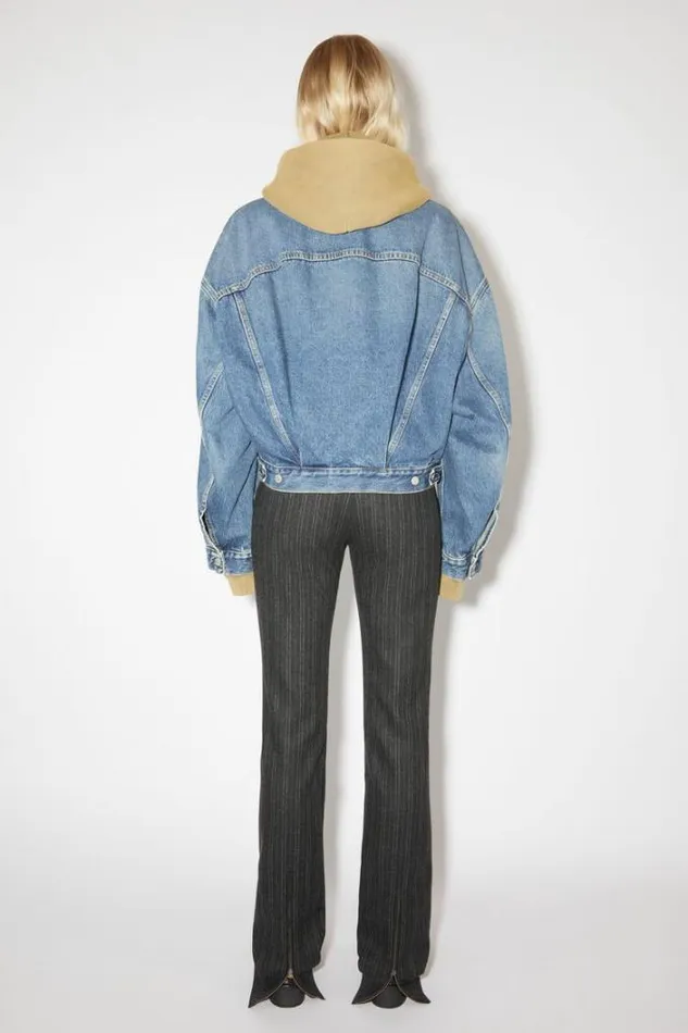 Acne Studios Outerwear Woman Loose Fit Denim Jacket Mid Blue