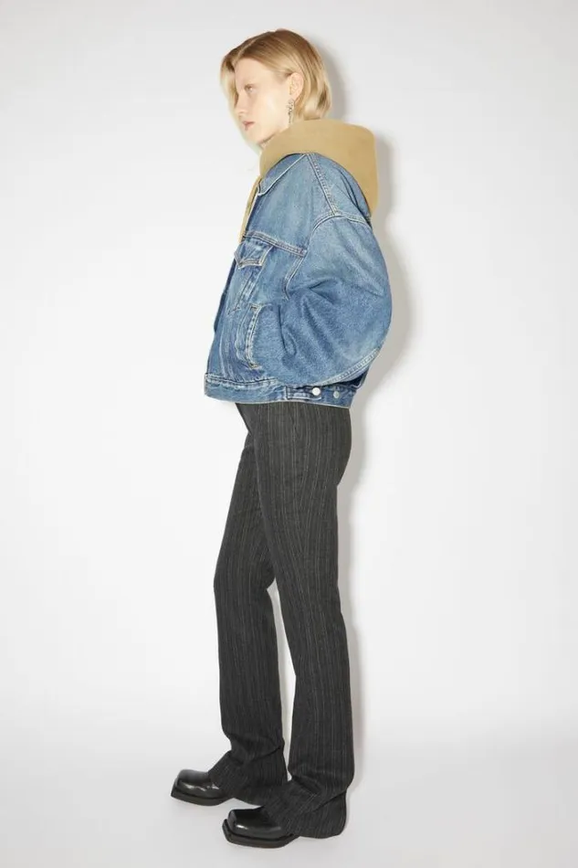 Acne Studios Outerwear Woman Loose Fit Denim Jacket Mid Blue