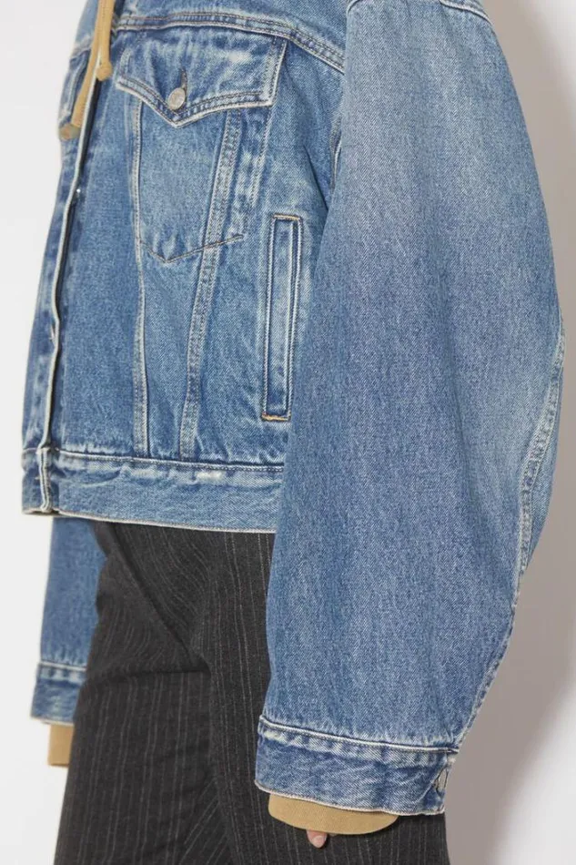 Acne Studios Outerwear Woman Loose Fit Denim Jacket Mid Blue