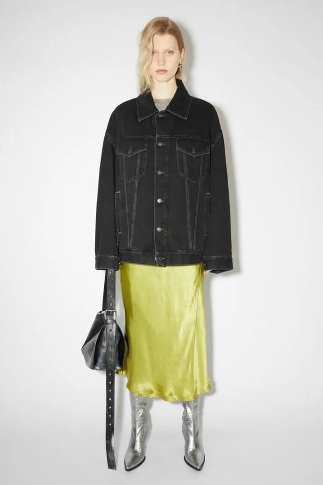 Acne Studios Outerwear Woman Loose Fit Denim JacketPersonalise It Black