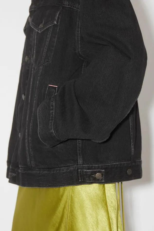 Acne Studios Outerwear Woman Loose Fit Denim JacketPersonalise It Black