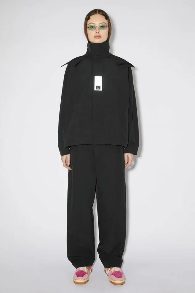 Acne Studios Outerwear Woman Nylon Hooded JacketUnisex Black