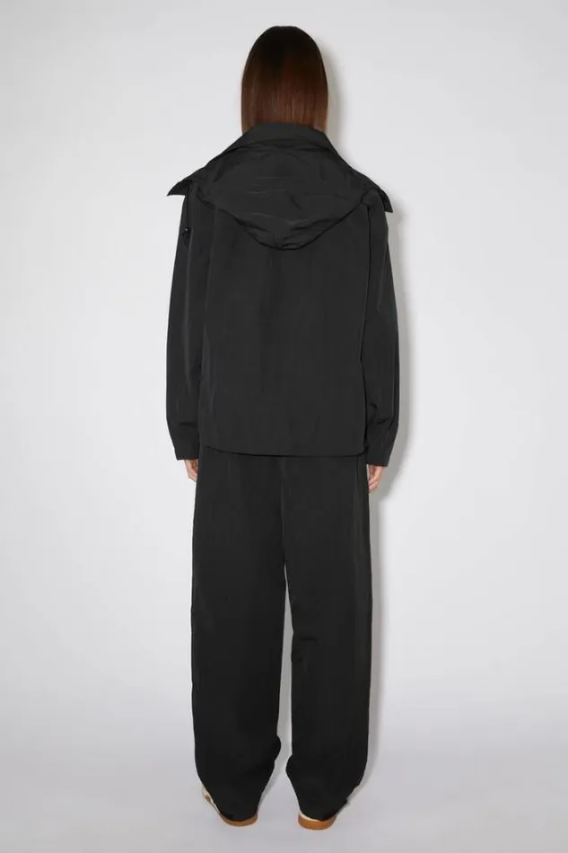 Acne Studios Outerwear Woman Nylon Hooded JacketUnisex Black