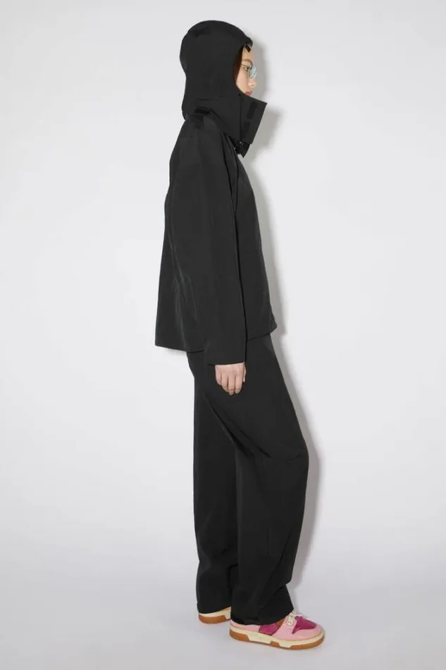 Acne Studios Outerwear Woman Nylon Hooded JacketUnisex Black